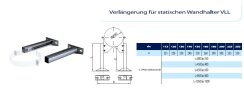 Wandhalter Verlängerung 1060 mm Wandabstand -1010 mm