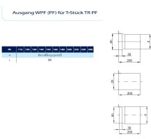 Kamin. - Schornsteinsanierung T-Stück kurz mit Verlängerung DN 113 mm 0,8 mm