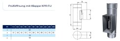 Kamin. - Schornsteinsanierung Reinigung / Prüföffnung mit Klappe DN 120 mm 0,8 mm