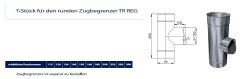 Kamin. - Schornsteinsanierung T-Stück mit rundem Zugbegrenzer DN 120 mm 0,6 mm