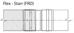 Flexrohr einl. - doppellagig Adapter Ø 130 mm Rohr Sicke / Flex Muffe