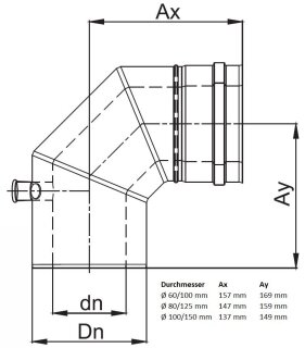 Las Winkel Bogen 90 Grad Mit Messstutzen Dn 100 150 Mm 72 35