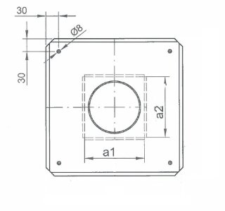 Einwandige Kaminerhöhung DN 150 mm Höhe 500 mm 0,5 mm Einschub eckig