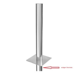 Einwandige Kaminerhöhung DN 180 mm Höhe 1000 mm 0,6 mm Einschub abgerundete Ecken