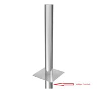 Einwandige Kaminerhöhung DN 180 mm Höhe 1000 mm...