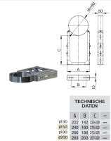 ZEN-Schornstein Wandabstandshalter DW 150 / 218-332 mm