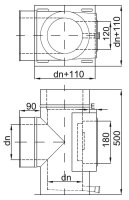 W3G Reinigung Feuerungsanschluss 90° und Grundplatte DW 130 mm