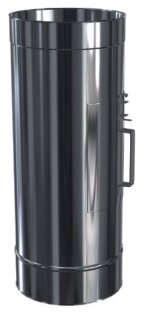 Kamin - Schornsteinsanierung Längenelement Prüföffnung mit Klappe L 400 mm DN 80 mm 0,6 mm