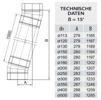 Winkel / Bögen DW 150 15 Grad 1,0 mm schmales Klemmband