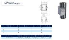 Edelstahlschornstein Reinigung mit Tür DW 180 mm 0,6 mm schmales Klemmband