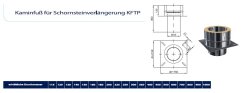 Edelstahlschornstein Grundplatte für Kaminerhöhung DW 150 mm 1,0 mm schmales Klemmband